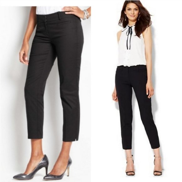 Ann Taylor Pants - NWT ANN TAYLOR Black Cambridge Crop Pants Size 2P